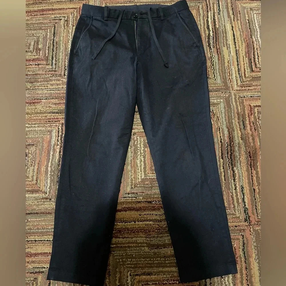 Uniqlo Womens Pants Black Straight Leg Size S Cotton